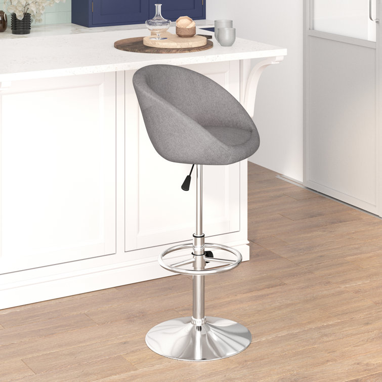 Renea adjustable height swivel bar online stool orren ellis upholstery